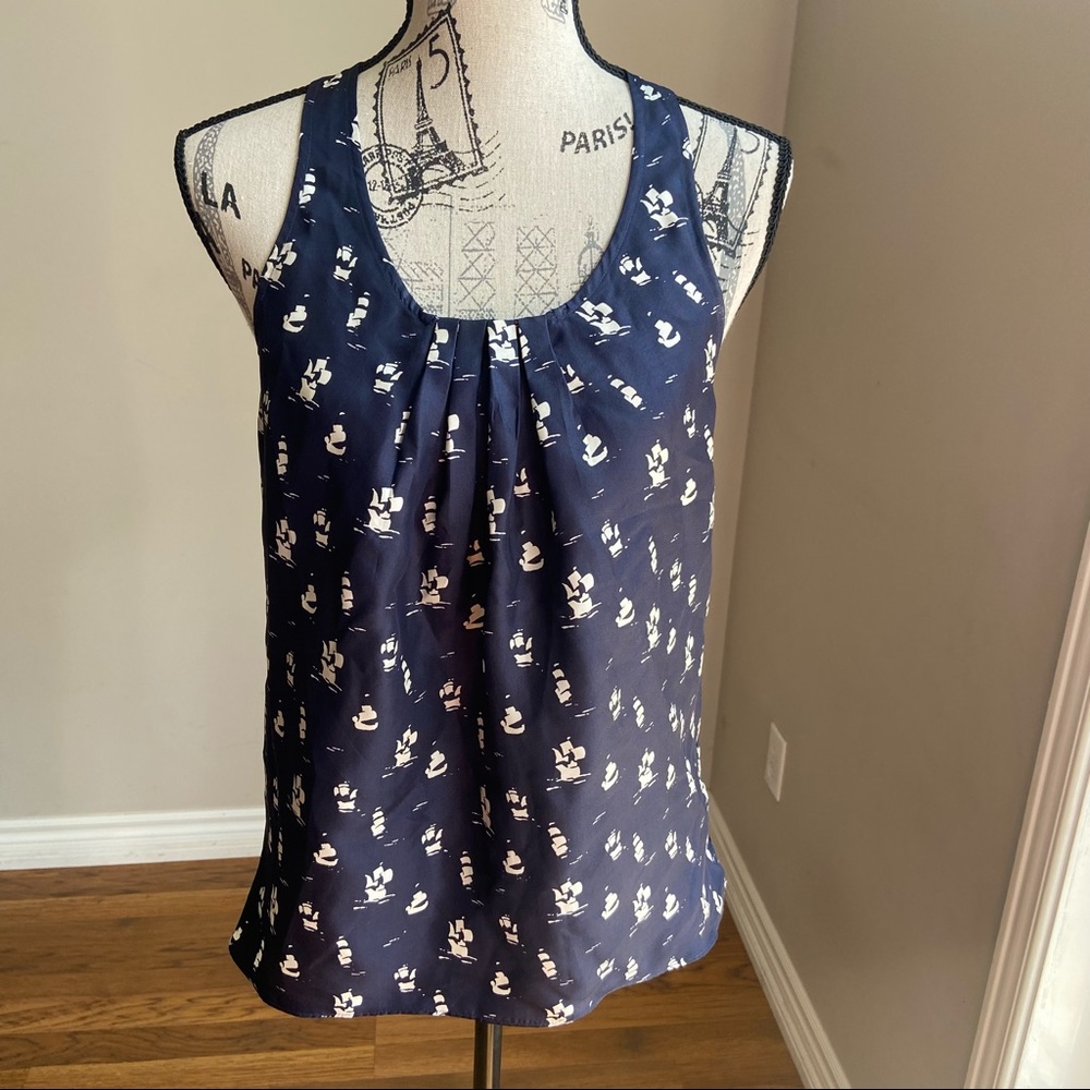 Club Monaco 100% Silk racerback tank top s